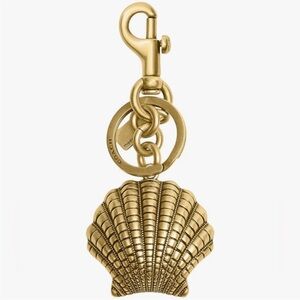 Coach Metallic Gold Shell Key Chain Key Charm